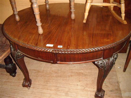 Claw & ball foot oval  dining table (extra leaf & winder)
